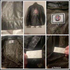 Matching Women’s Grateful Dead motorcycle jacket, chaps and vest. Like new